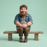 Seating: Stiff plank